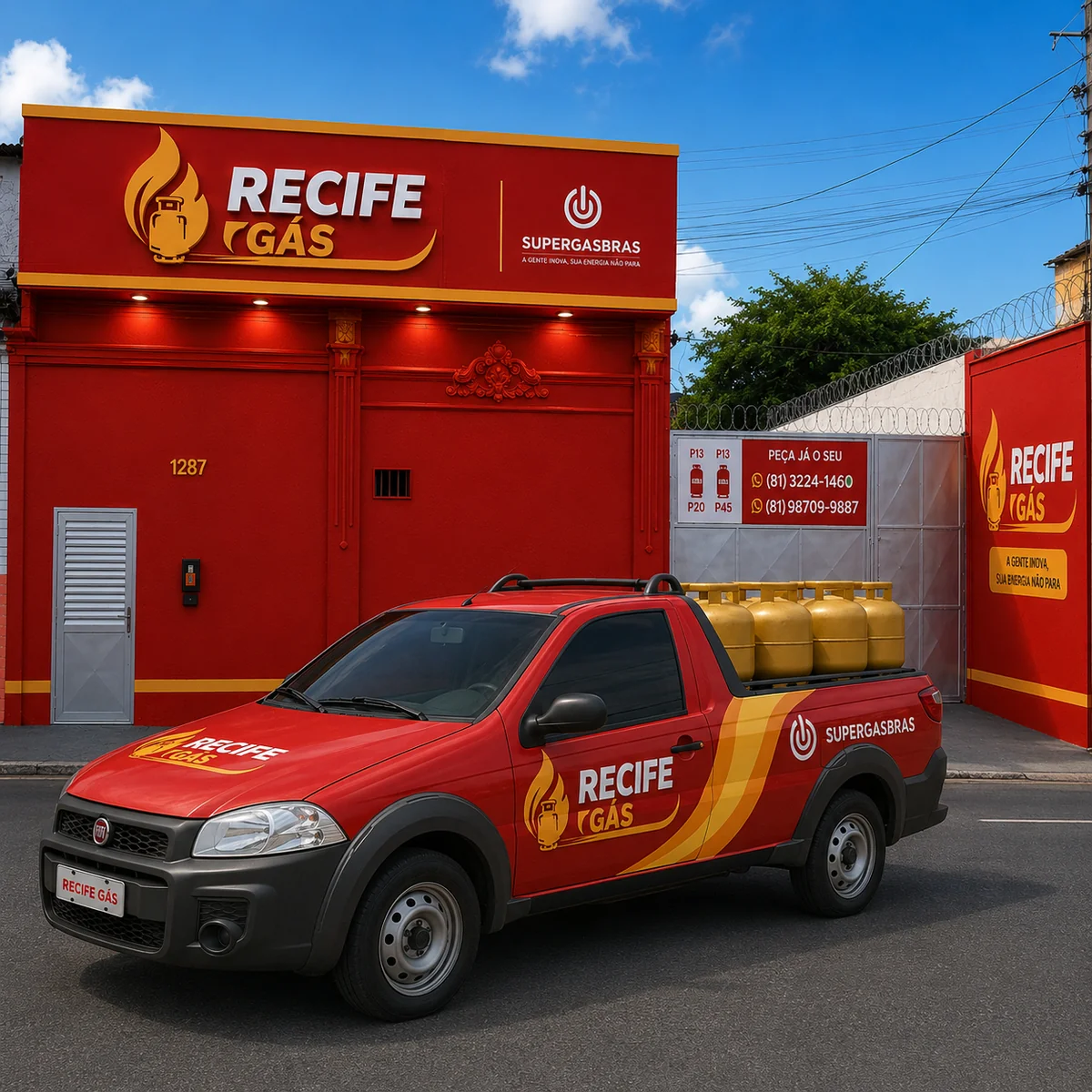 Fachada da loja Recife Gás